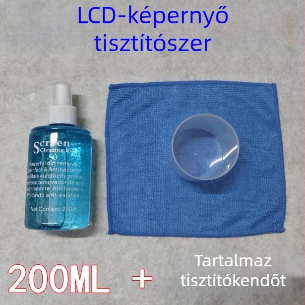 LCD-képernyő tisztító gél — 200 ml, alkalmas noteszgéphez, mobiltelefonhoz, számítógéphez és digitális fényképezőgéphez