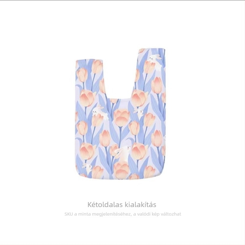 Női kör alakú táska, kínai stílusban, Oxford anyagból, plisírozott kialakítás, pamut bélés, nyitott külső zseb