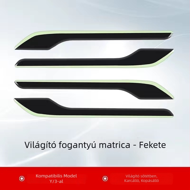 Tesla ajtókilincs matricák – epoxy alapú ütközésgátló ragasztó, Model 3/Y-hoz (Származás: Guangzhou, Guangdong)