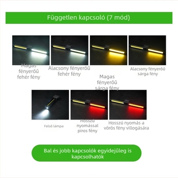 Többcélú újratölthető COB munkalámpa LED vizsgálólámpával, összecsukható mágneses lámpa autóhoz és sátorhoz - Modell A55, ABS + alumíniumötvözet, fényerő és szín állítható