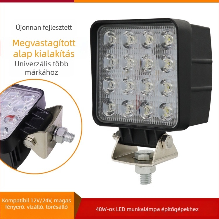 LED munkafény exkavátorhoz, targoncához, daruhoz és kotróhoz, 12-60V, 48W, 6500K fehér fény