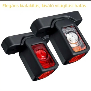 LED utánfutó deréklámpa — ABS+PC, 12–24V, 2000–4000K, élettartam 10000 óra, kompatibilis teherautókkal, utánfutókkal, kisbuszokkal és autókkal