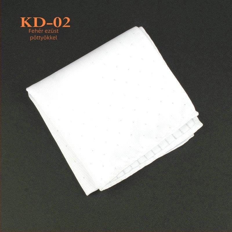 Zsebkendő zakóhoz, poliészter jacquard, pöttyös minta, estélyi viselet, EASY JACK