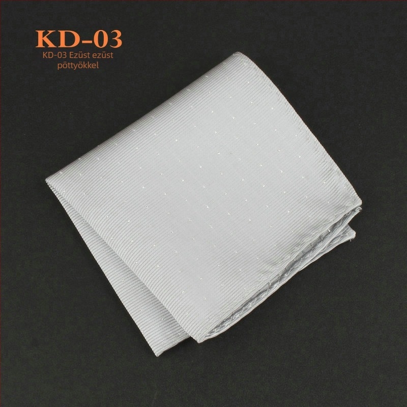 Zsebkendő zakóhoz, poliészter jacquard, pöttyös minta, estélyi viselet, EASY JACK