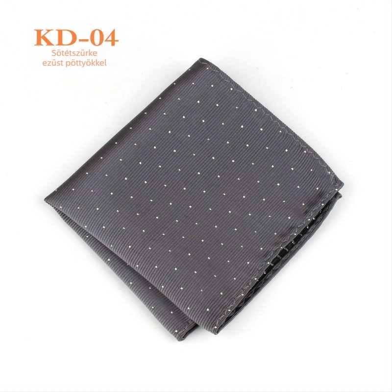 Zsebkendő zakóhoz, poliészter jacquard, pöttyös minta, estélyi viselet, EASY JACK