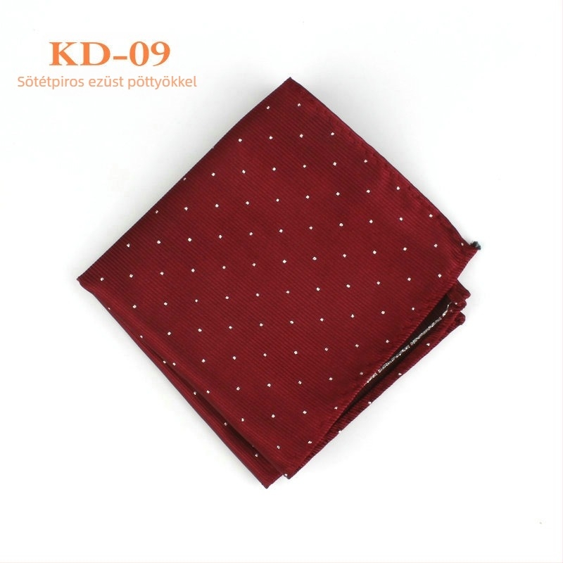 Zsebkendő zakóhoz, poliészter jacquard, pöttyös minta, estélyi viselet, EASY JACK
