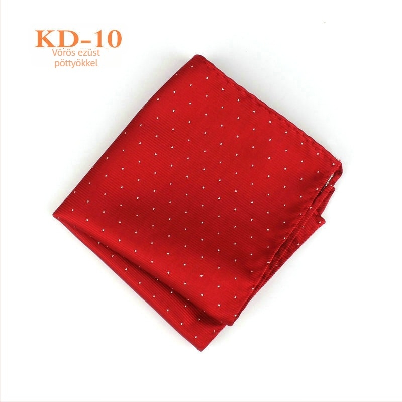 Zsebkendő zakóhoz, poliészter jacquard, pöttyös minta, estélyi viselet, EASY JACK