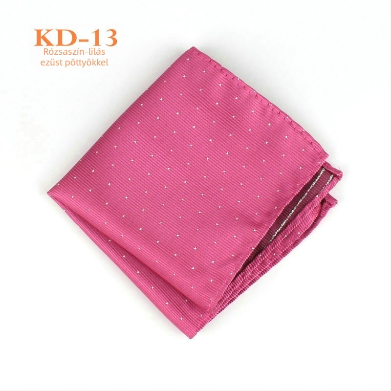 Zsebkendő zakóhoz, poliészter jacquard, pöttyös minta, estélyi viselet, EASY JACK