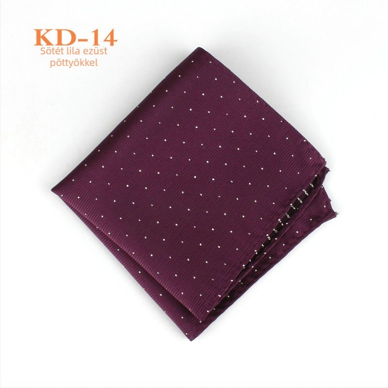 Zsebkendő zakóhoz, poliészter jacquard, pöttyös minta, estélyi viselet, EASY JACK