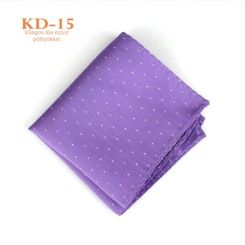 Zsebkendő zakóhoz, poliészter jacquard, pöttyös minta, estélyi viselet, EASY JACK