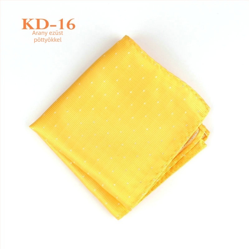 Zsebkendő zakóhoz, poliészter jacquard, pöttyös minta, estélyi viselet, EASY JACK