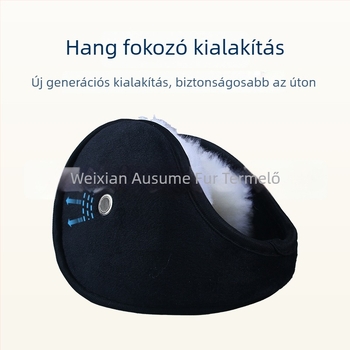 Gyapjú fülvédők hátulról rögzített dizájnnal, melegek és szélvédettek téli kültéri sportokra
