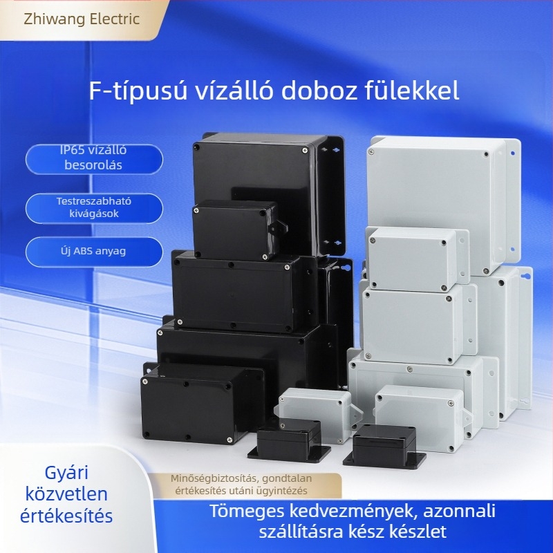 F sorozat IP65 kültéri vízálló ABS ház elektromos bekötéshez, biztonsági doboz, vezérlőház és megfigyelő doboz