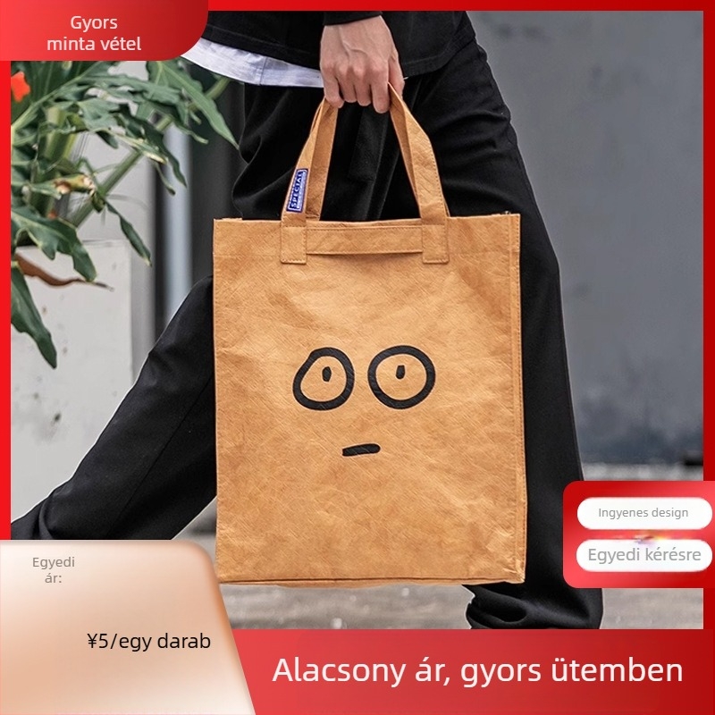 Férfi crossbody táska - utcai divat, vertikális négyzet alakú, papír anyag, cipzáras nyitás, vízálló