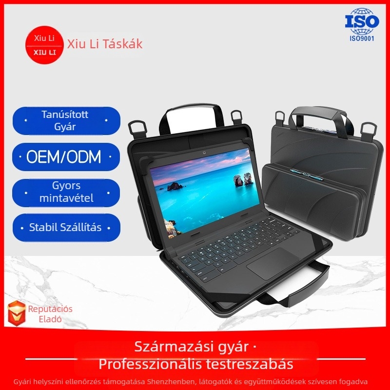 Női PU bőrtáska laptophoz — vízálló és kopásálló, poliészter anyag, cipzáras nyitás, kivehető hordozó fogantyú