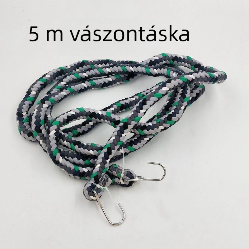 Pamutból készült poggyászheveder dupla vas horogokkal, teherbírás 50