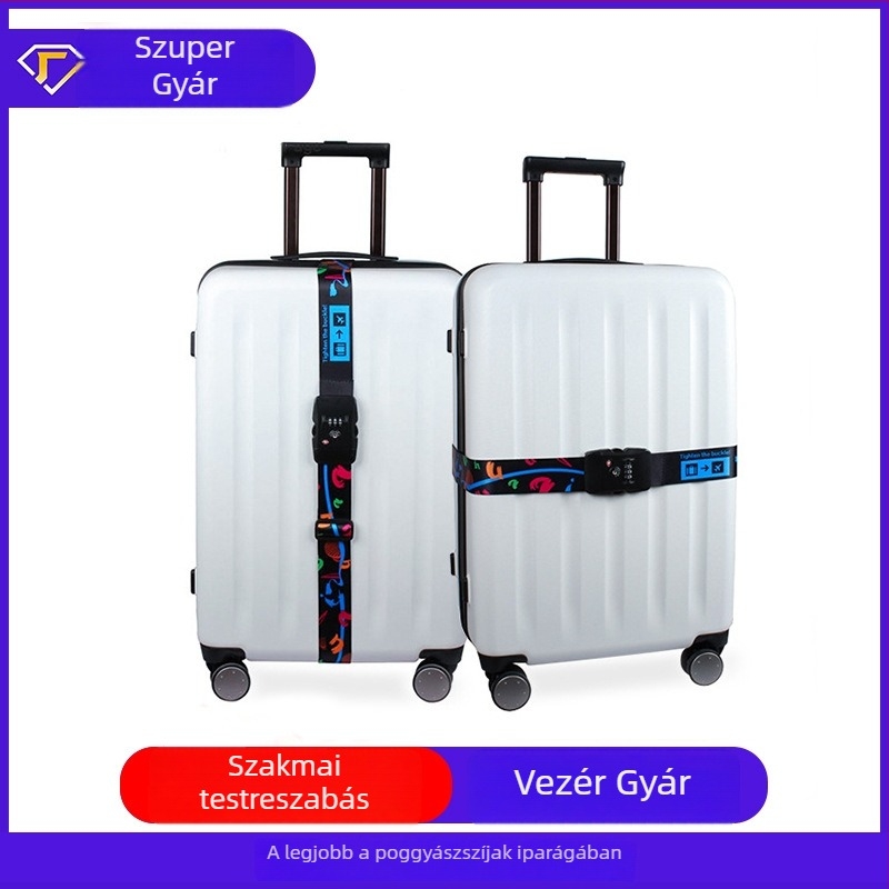 Jelszavas záras bőrönd, testreszabható, poliészter, márka February Ribbon, termékkód Ey-68746