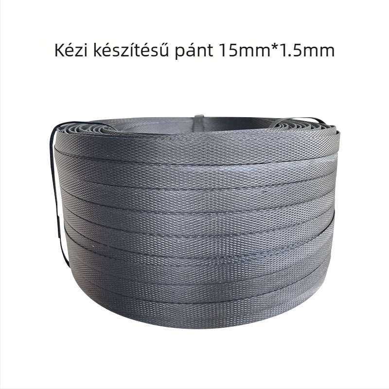 Kézi PP csomagoló szalag, 1,5 mm vastagság, kompatibilis PP csatokkal, húzószilárdság 60 kg, tekercs súlya 5 kg, testreszabható