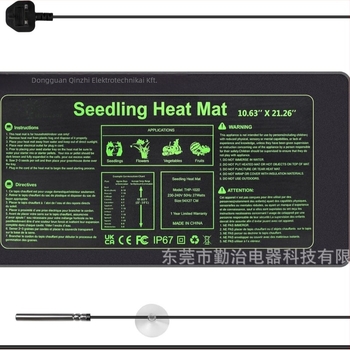 Növények melegítő párnája termosztáttal palánták számára, vízálló, fagytűrő, lángálló, műanyag kivitel