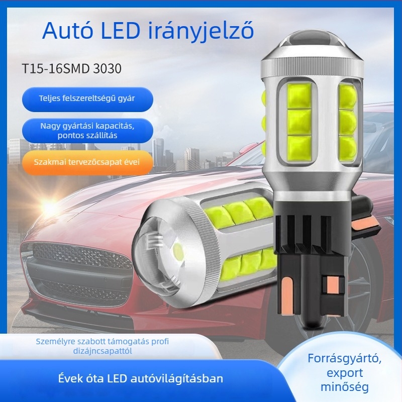 Gio Rabbit autó hátsó lámpa T15-16SMD-3030, 10W, 12-36V, 1000LM, élettartam 200000h