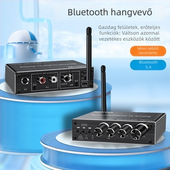 T500 Bluetooth vevő-átalakító, Bluetooth 5.3, AUX 3,5 mm interfész, Plug‑and‑Play, külső tápegység, 10 m működési távolság