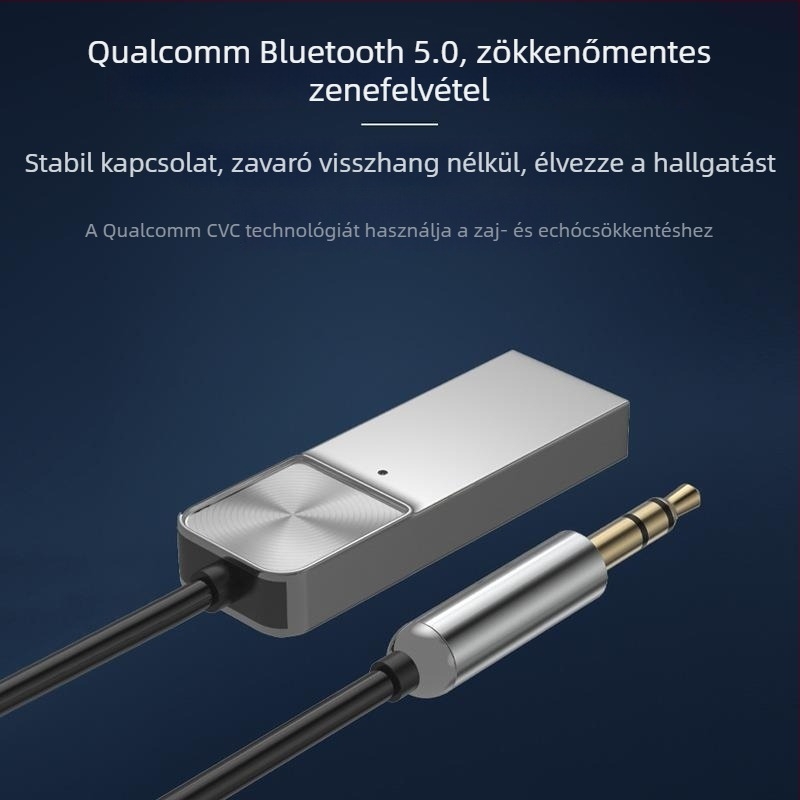 B27 Autós Bluetooth Audió Vevő, 3,5 mm Audió Adó, Bluetooth 5.0, AUX, Plug-and-Play