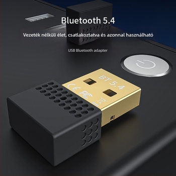Bluetooth 5.4 USB Audio Adapter, USB interfész, Plug‑and‑Play, 3 Mbps, 20 m hatótávolság