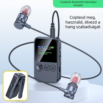 Bluetooth 5.4 MP3 lejátszó TF kártyával, 3,5 mm-es csatlakozó, kettős TX/RX, 10 m hatótávolság
