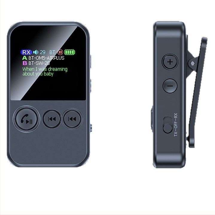 Bluetooth 5.4 MP3 lejátszó TF kártyával, 3,5 mm-es csatlakozó, kettős TX/RX, 10 m hatótávolság