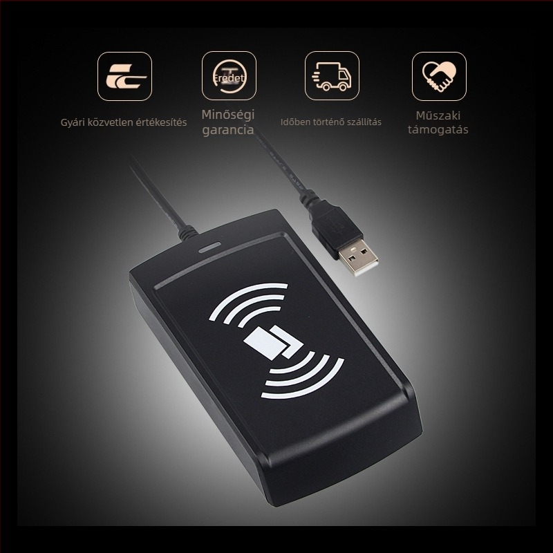 T6-AU-10-01 USB érintés nélküli kártyaolvasó S50/S70/Ultralight/CPU kártyákhoz, 13,56 MHz