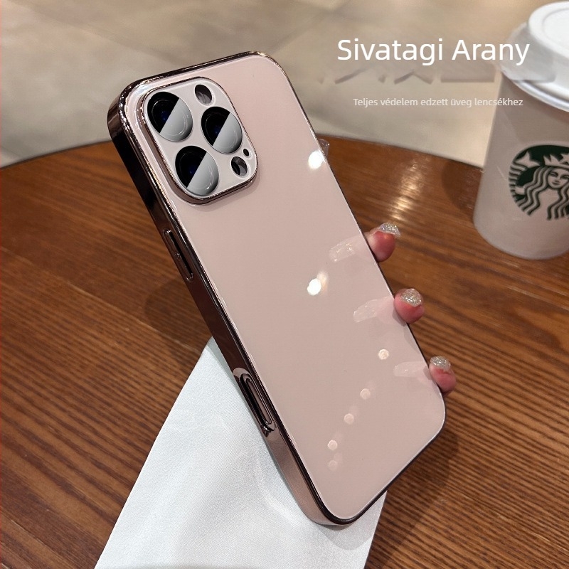 balasha védőtok Apple iPhone-hoz, merev tok, elektroplating felület, kompatibilis Apple készülékekkel