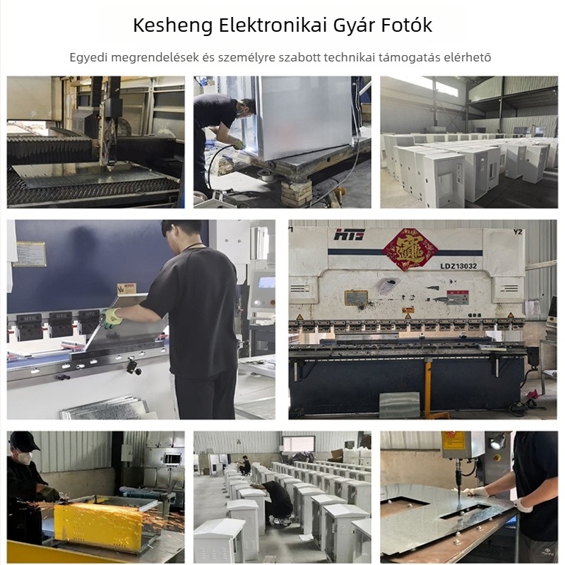 Rozsdamentes acél készülékház lézeres vágással, lyukasztással és hajlítással – lemezvastagság 20 mm; méret feldolgozás 100 (L×W×H); bevonat: sütőben szárított festék