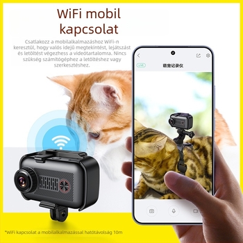 Kiskedvenc kamera S7 – macska- és kutya nézet, mellkasi rögzítés, 5MP szenzor, ABS ház, 4 órás akkumulátor