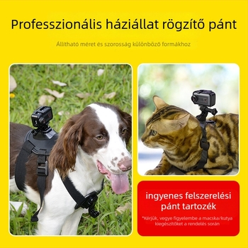 Kiskedvenc kamera S7 – macska- és kutya nézet, mellkasi rögzítés, 5MP szenzor, ABS ház, 4 órás akkumulátor