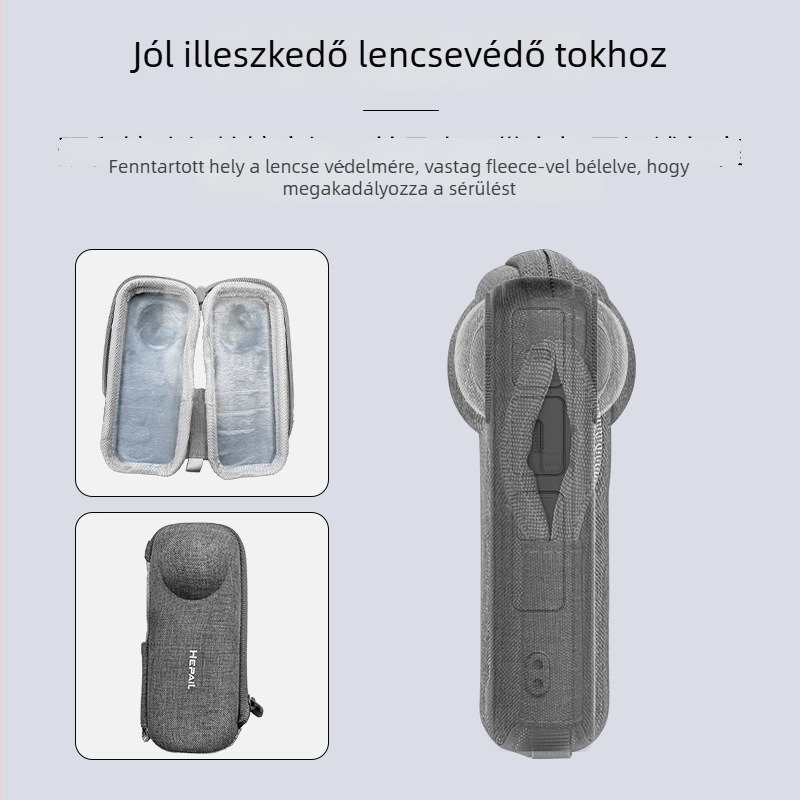 Insta360 X4/X5 tároló táska, EVA külső borítás, karcolás elleni belső anyag, hordozható védőtok