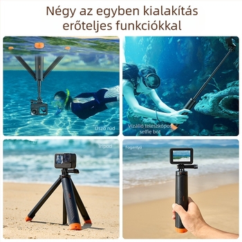 Úszó tripod Selfie stick GoPro, DJI és Insta360 kamerákhoz (TELESIN; Modell S1-tss-02; Anyag: műanyag + alumínium ötvözet; Univerzális kompatibilitás)
