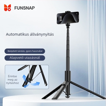 Hordozható padlós telefontartó állvány Bluetooth távirányítóval, alumíniumötvözet test, képstabilizálás, testreszabás támogatott