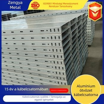 Egyedi tűzálló alumínium ötvözet kábelcsatorna, trough típus, energiaelosztásra, hideg hajlítás, készíthető megrendelésre