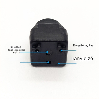Autó előtti néző kamera tartó 360° panoráma lencséssel — Modell YJT14, PC burkolat, felbontás 720x680, 12V tápegység, 120°-os állítható szög