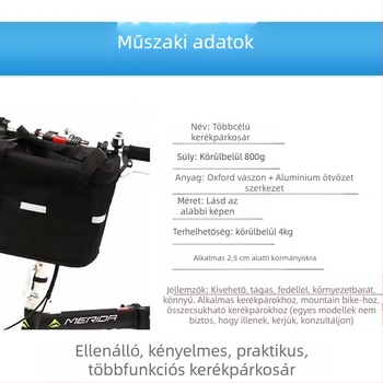Előre kerékpár kosár — Oxford anyag; kerékpár táska; importált: Nem