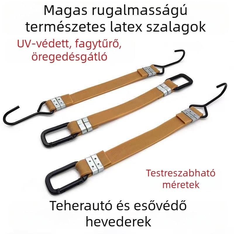 Latex elasztikus pánt teherautó ponyvához, 23 mm szélesség, testreszabható hosszúság, rögzítésre, márka Riken