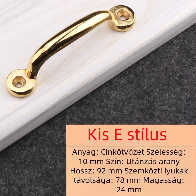 Felületszerelt fogantyú cinkötvözetből, modern minimál stílus, elektroplakált bevonat, modell Surface Mounted 10.