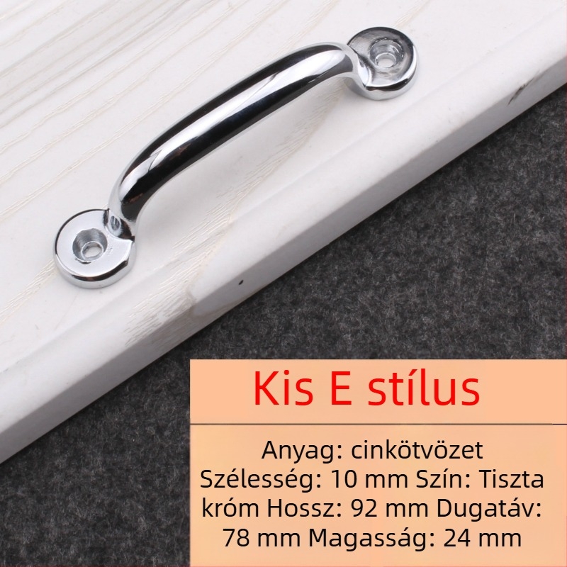 Felületszerelt fogantyú cinkötvözetből, modern minimál stílus, elektroplakált bevonat, modell Surface Mounted 10.