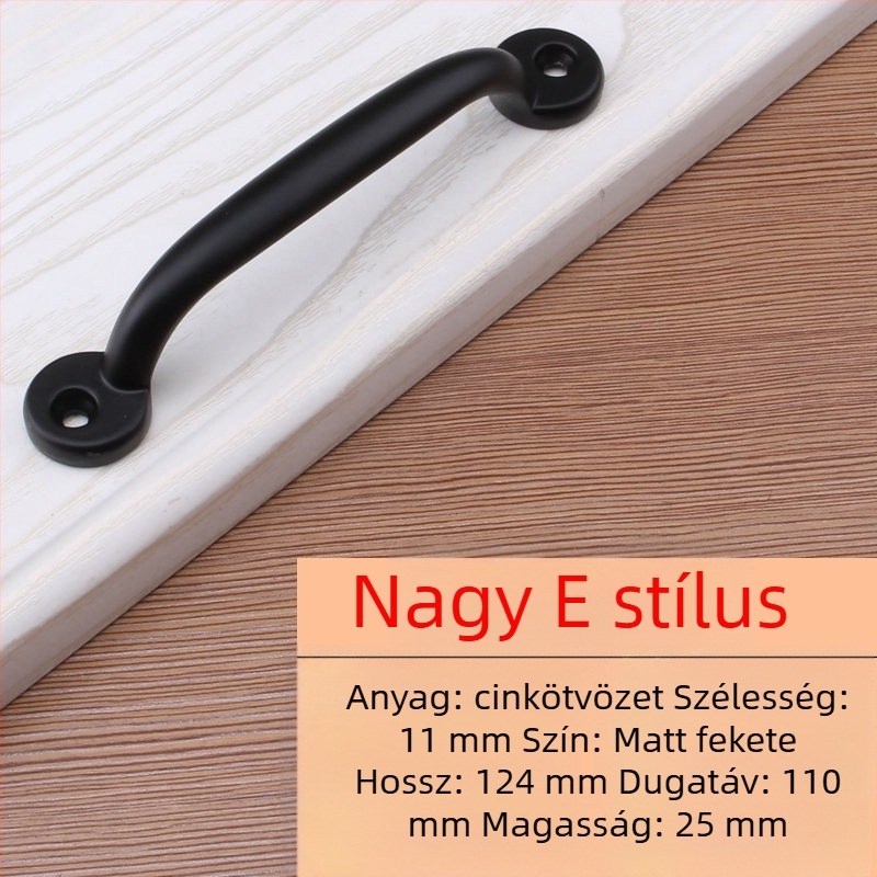 Felületszerelt fogantyú cinkötvözetből, modern minimál stílus, elektroplakált bevonat, modell Surface Mounted 10.