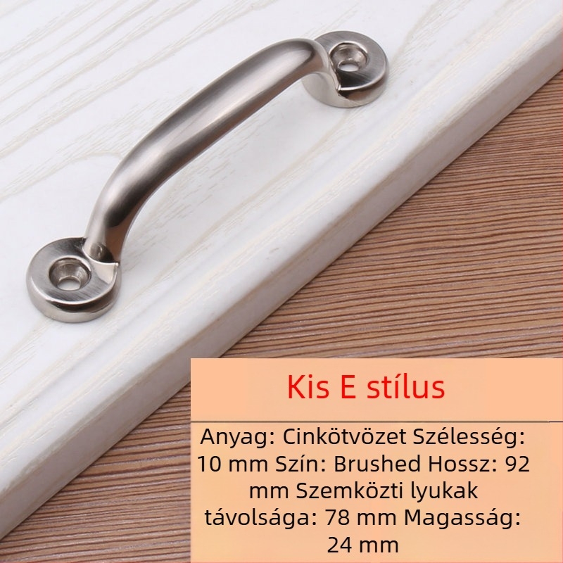 Felületszerelt fogantyú cinkötvözetből, modern minimál stílus, elektroplakált bevonat, modell Surface Mounted 10.