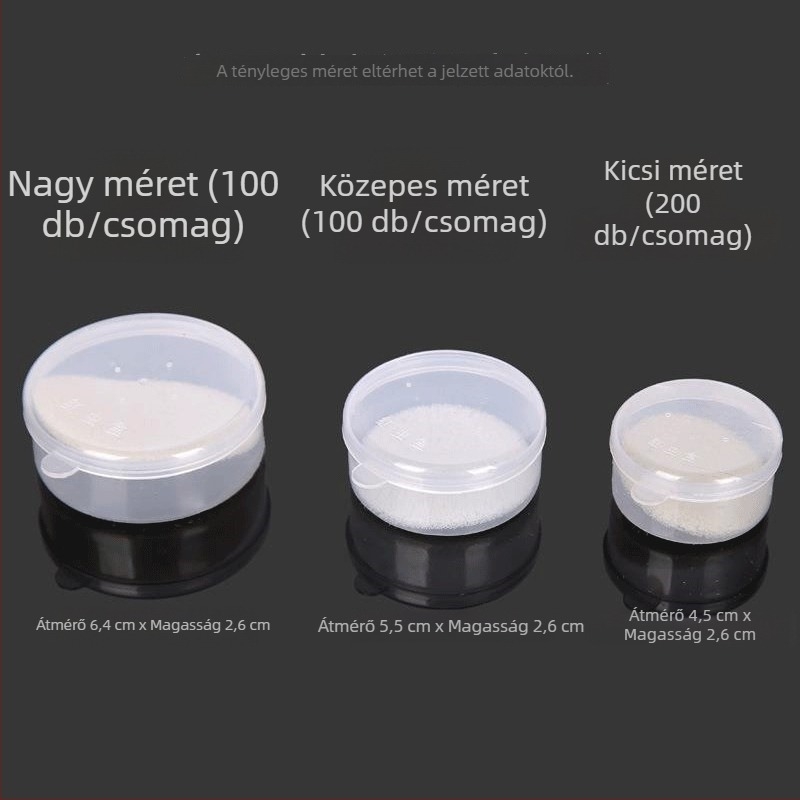 Fehér, átlátszó, lélegző gilisztás doboz földi giliszták és homokgiliszták számára – kis kerek csali-doboz
