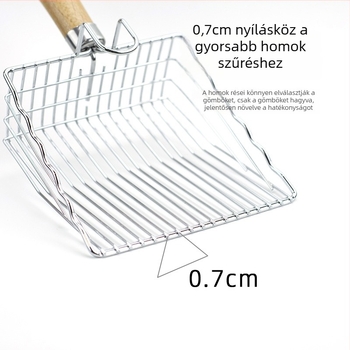 Fém macskaalomkanál; kompatibilis a bentonittel, tofu homokkal és kevert homokkal; nem importált; nincs magáncímke