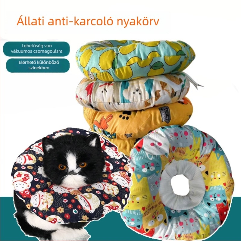 Macska nyakörv - puha szövet, univerzális méret, harapás elleni