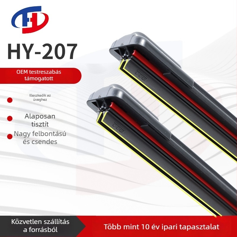 Keret nélküli ablaktörlő, dupla gumiszalag (180° törlési szög, 24V, anyag osztály A, X6)