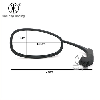 HP-J003 motorkerékpár visszapillantó tükör, sík tükör, 12V, ABS+alumínium ötvözet burkolat, tükröző üveg, kompatibil 8mm vagy 10mm kormánycsővel